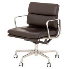 Charles and Ray Eames Dark Brown Leather Soft Pad Management Chair