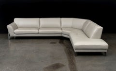 Philippe Bouix for Roche Bobois "Reflexion" Gray Leather Sectional Sofa