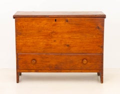Antique American Primitive Pine Mule Chest, circa 1800