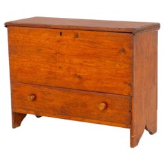 Antique American Primitive Pine Mule Chest, circa 1800