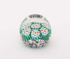 Collection of Seven Collection of Murano & French Millefiori Glass Paperweights
