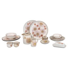 Denby Floral Pottery Partial Dinner Service Set, 17 Pieces