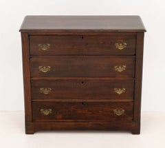 Chippendale Style Mahogany Chest of Drawers with Brass Pulls