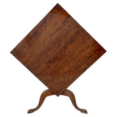 American Antique Walnut Tilt-Top Tripod Table, 19th Century