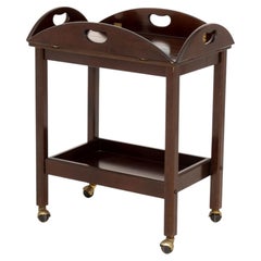 Vintage Bombay Company Mahogany Rolling Tea Trolley