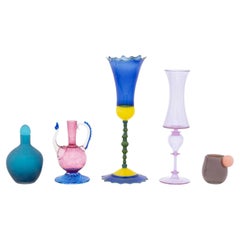 Collection of Signed Contemporary Studio Glass Vessels, 5
