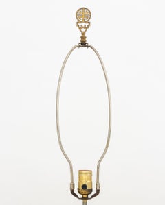 Chinese Foo Lion Gilt Brass Censer Mounted as a Lamp