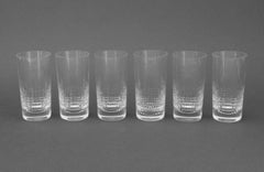 Set of Twelve Baccarat Crystal Water and Rock Glasses