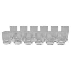 Set of Twelve Baccarat Crystal Water and Rock Glasses