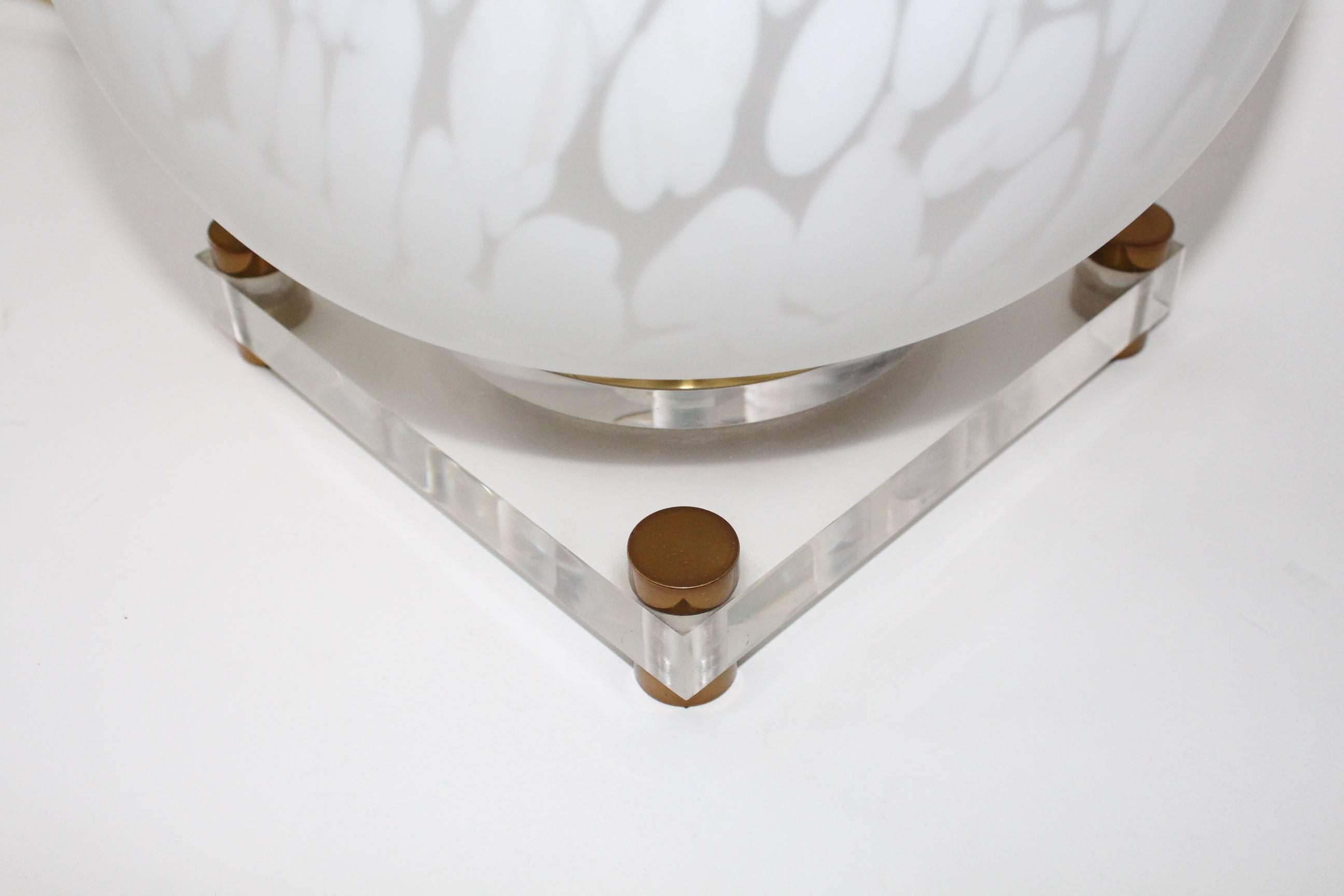 Pair of Mazzega Murano Glass Baluster Lamps 1