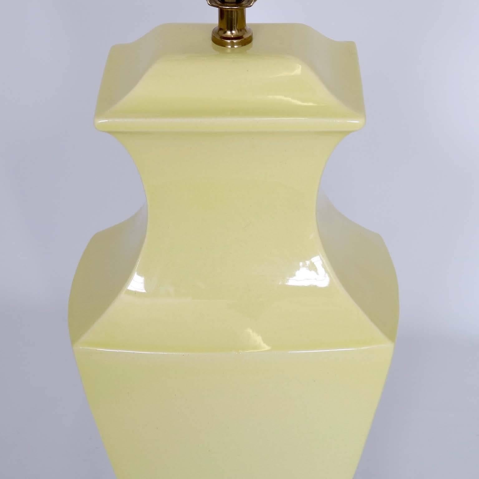 Mid-Century Modern Paul Hanson Ceramic Lamps, Pair