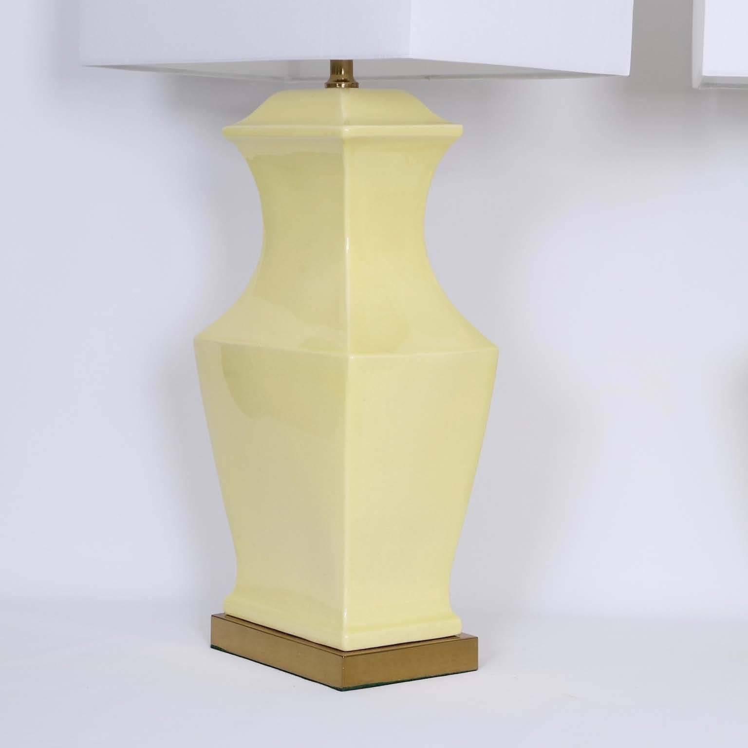 American Paul Hanson Ceramic Lamps, Pair
