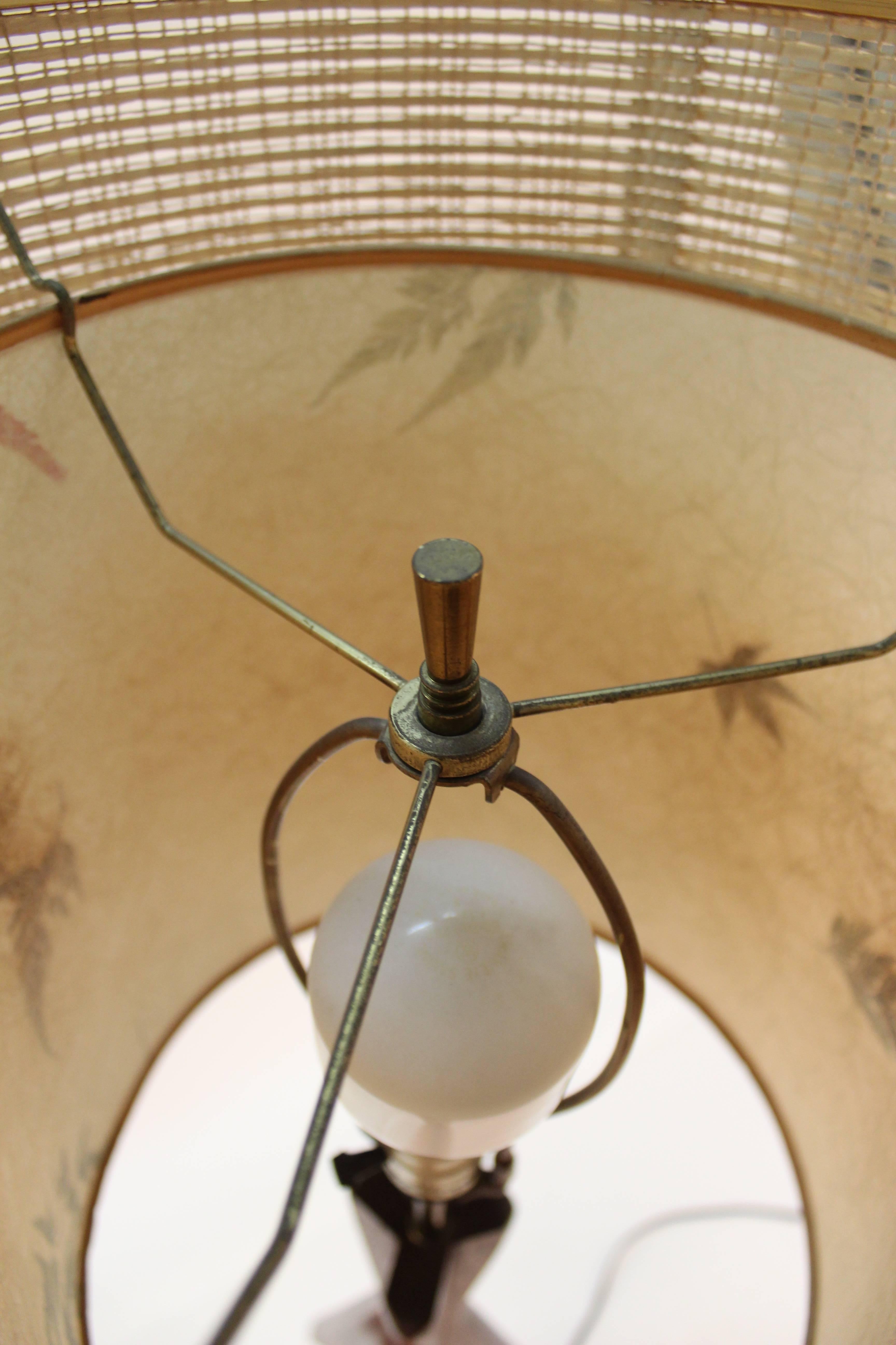 Mid-Century Modern Teak Table Lamp with Sculptural Tripod Base 2