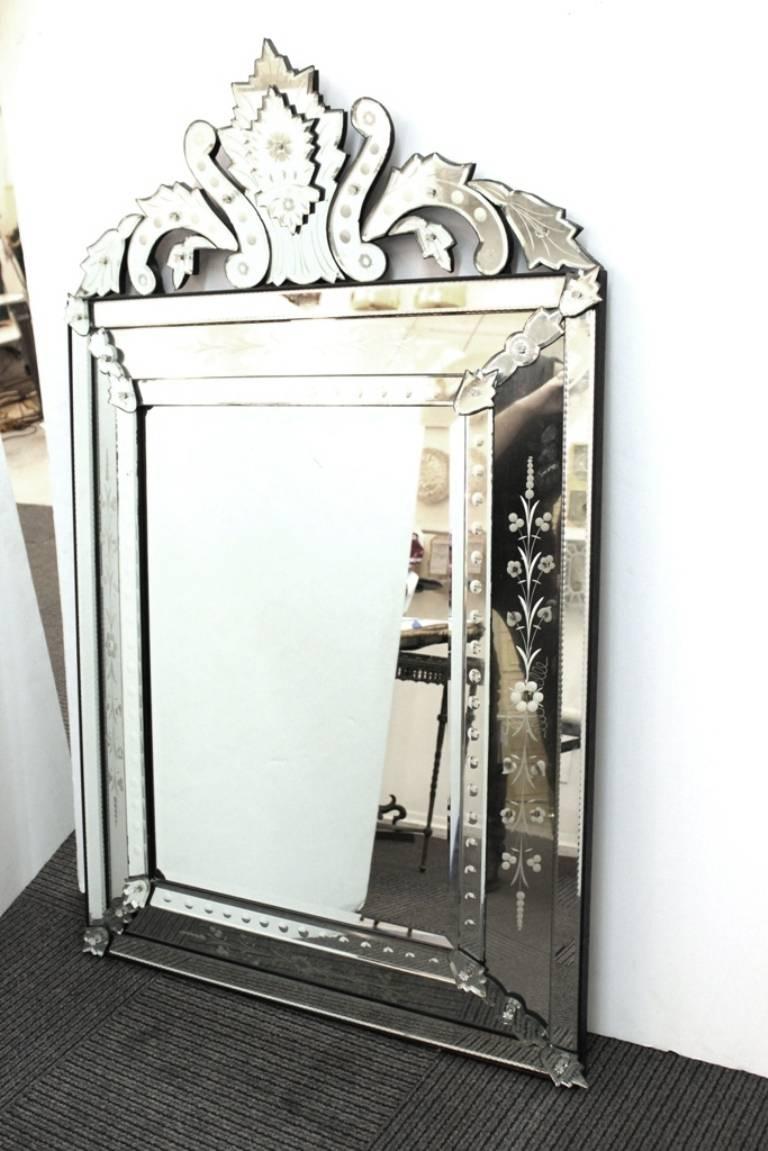 French Hollywood Regency Venetian Style Mirror, Made in France