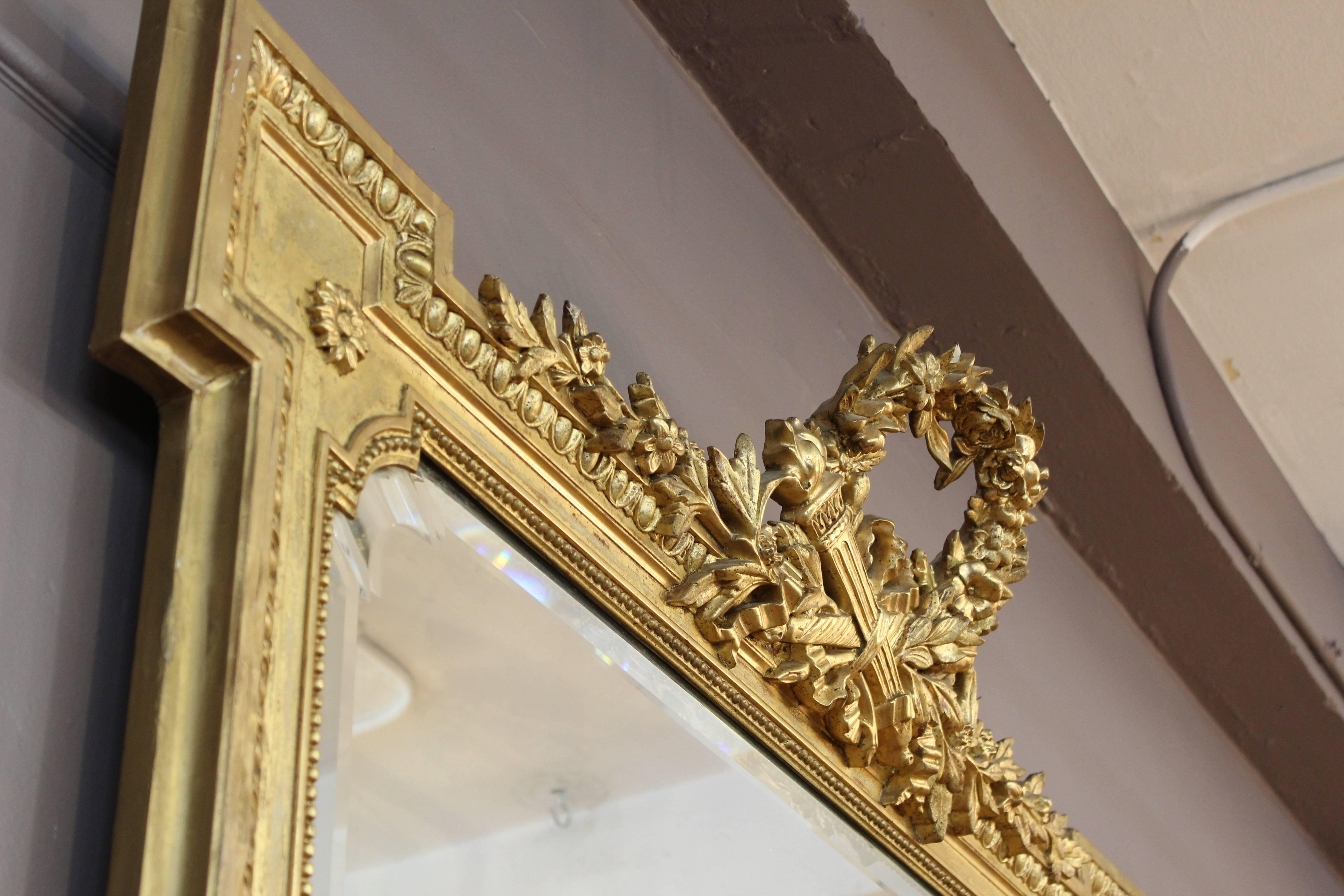 19th Century Giltwood Louis XVI Style Mirror 5