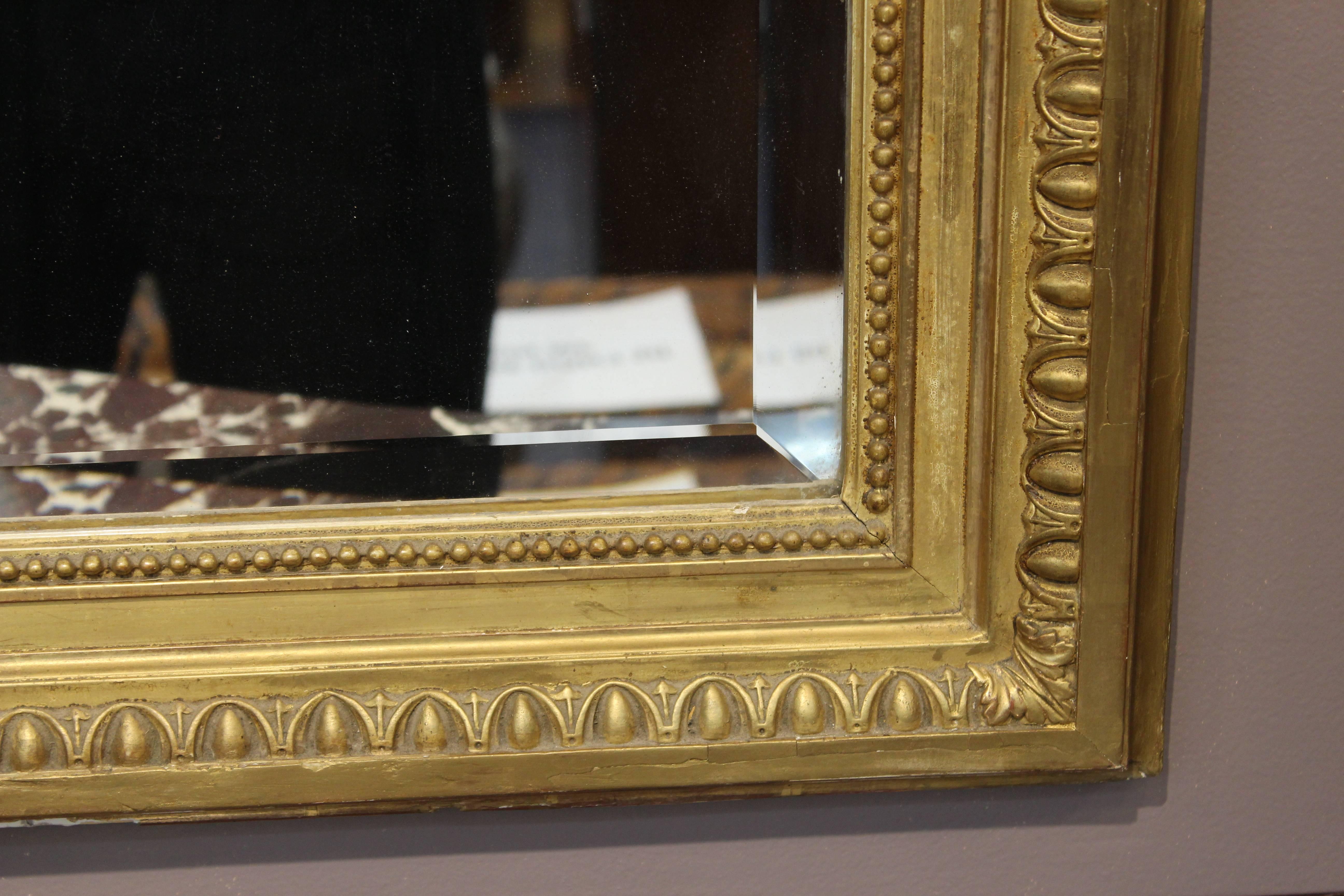 19th Century Giltwood Louis XVI Style Mirror In Good Condition In New York, NY