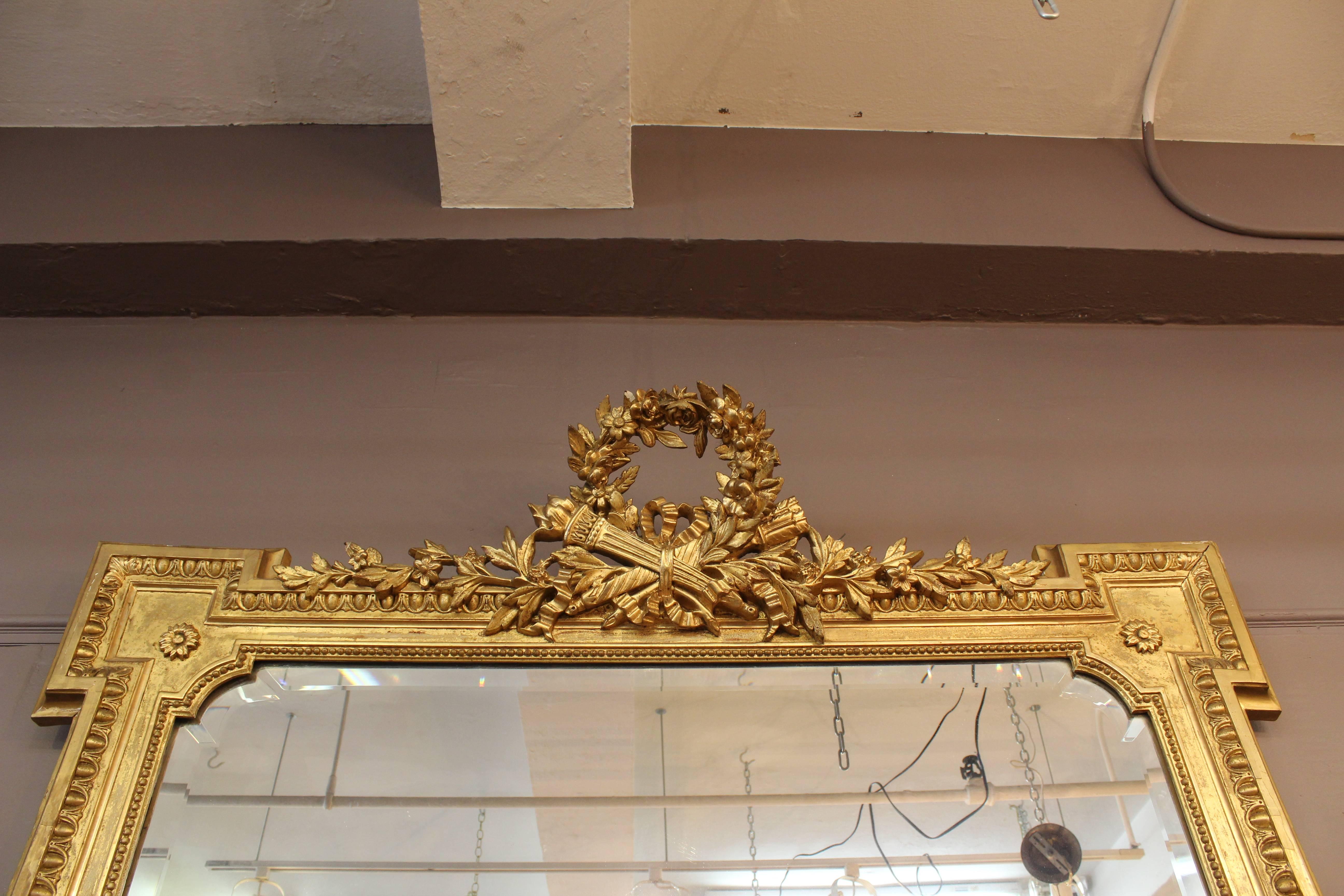 19th Century Giltwood Louis XVI Style Mirror 2