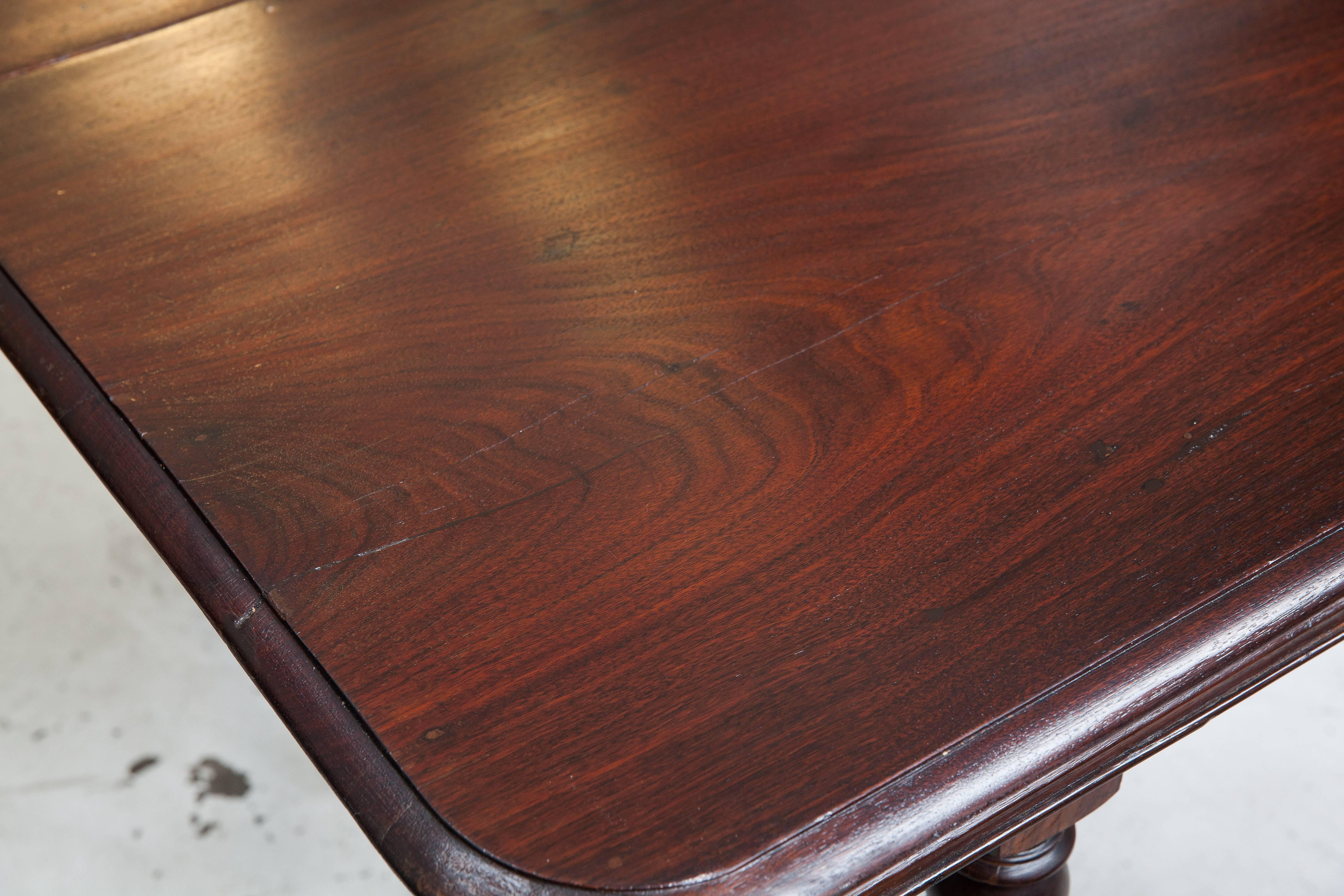 Indian Rosewood British Campaign Dining Table For Sale