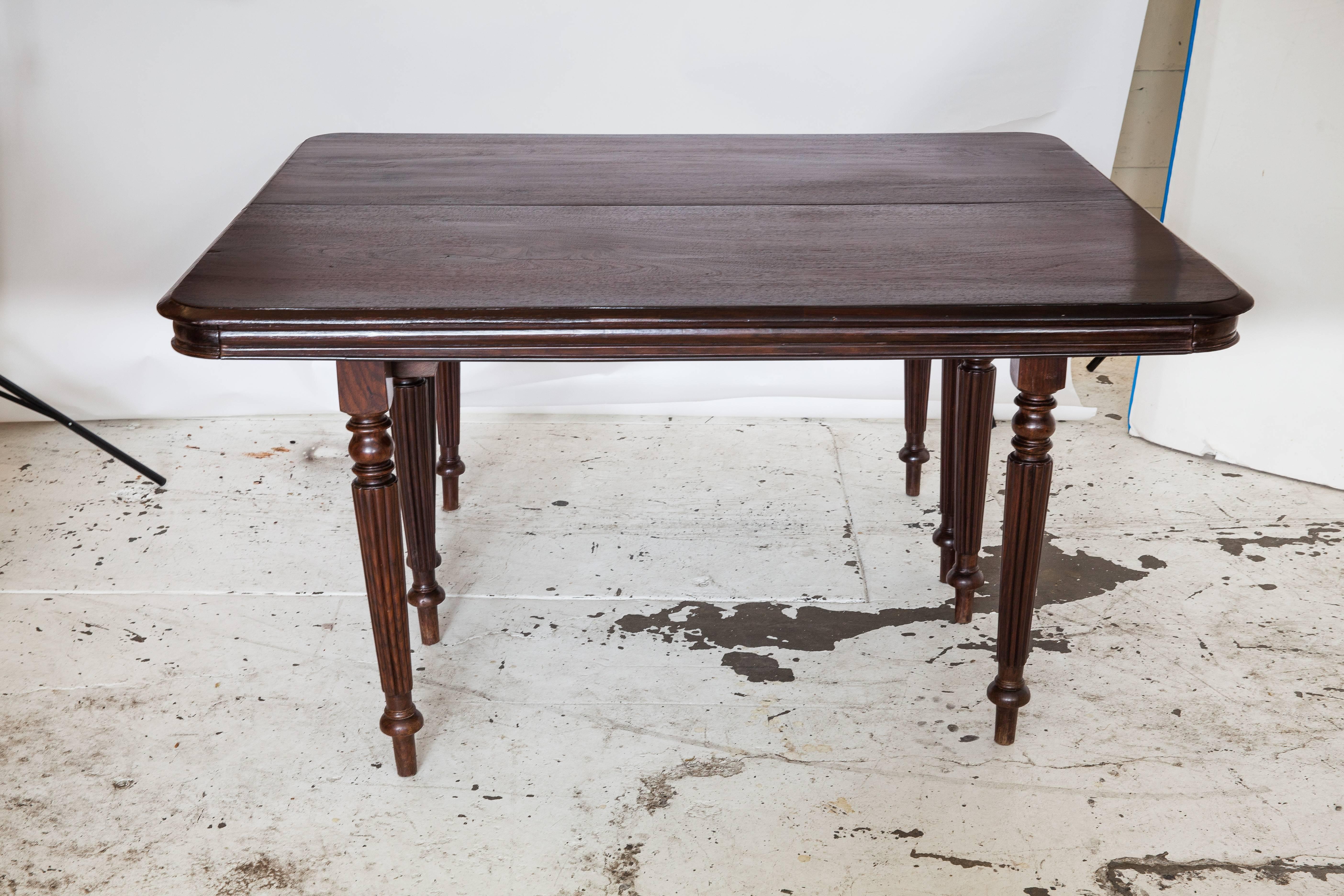 20th Century Rosewood British Campaign Dining Table For Sale
