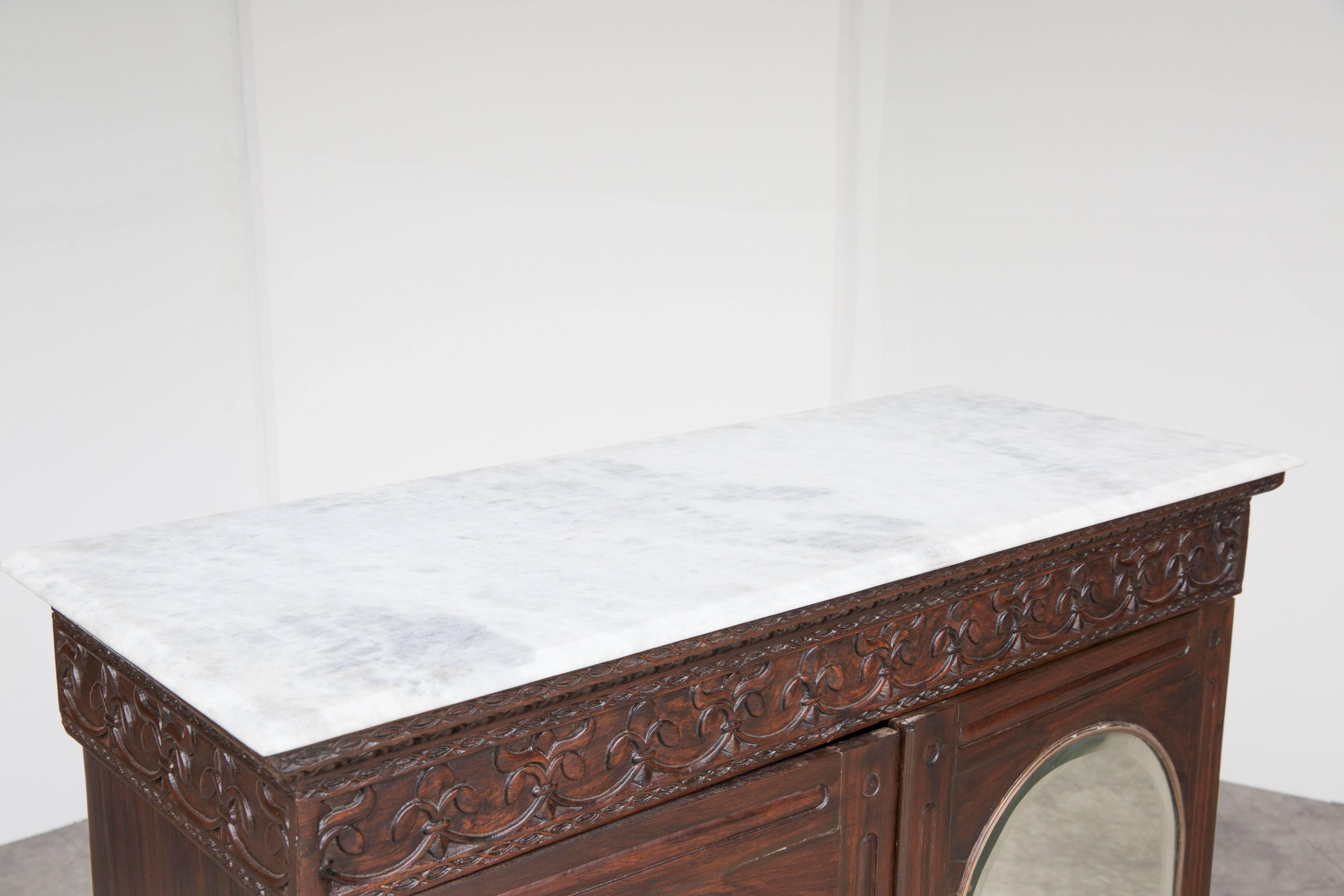 Anglo-Indian Marble-Top Cabinet 5