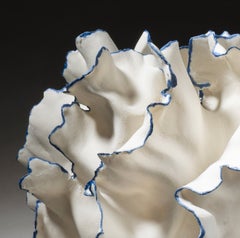 White Wavy Porcelain Sculpture, Sandra Davolio