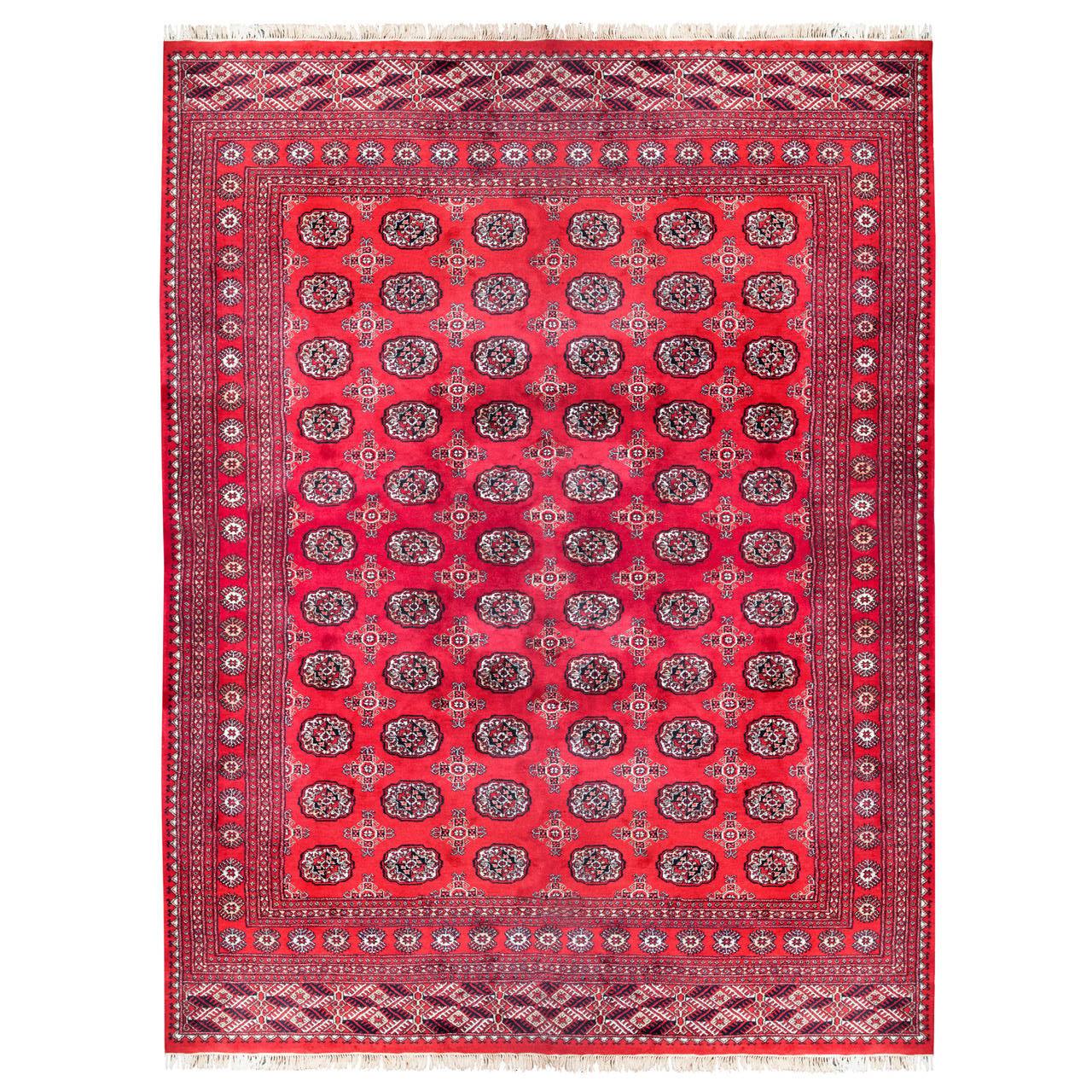 Hand-Knotted Tribal Carpet from Pakistan For Sale