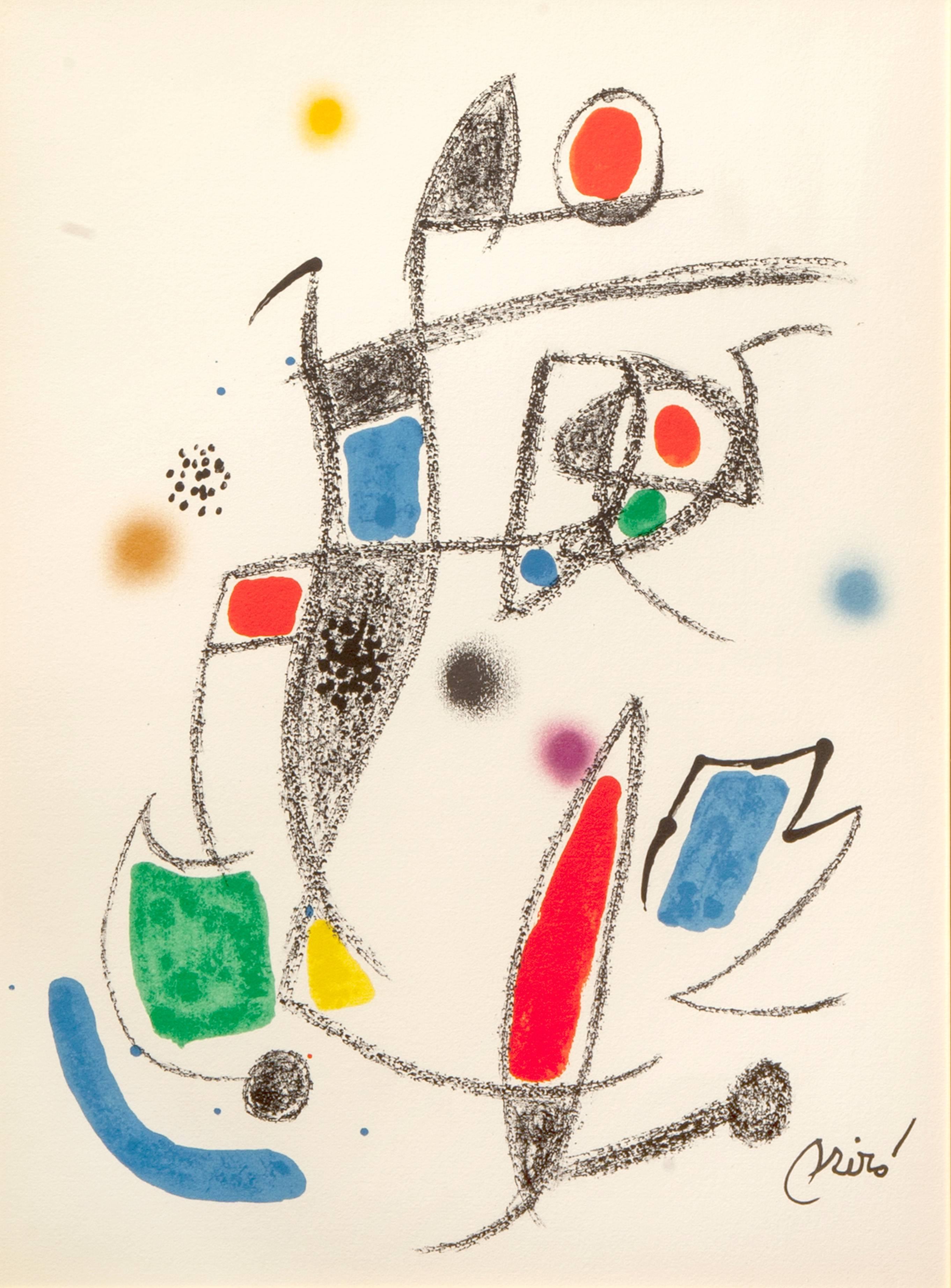 Dipinto Joan Miró, litografia originale astratta in vendita