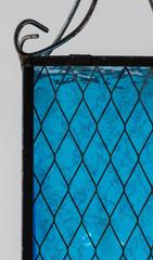 Vintage Venetian Blue Lantern Style Floor Lamp