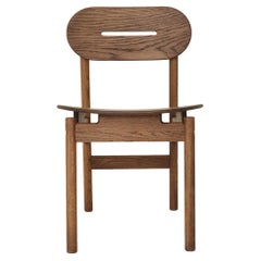 KITA LIVING Rahmenstuhl Elliptisch - Eichenholz Schokolade