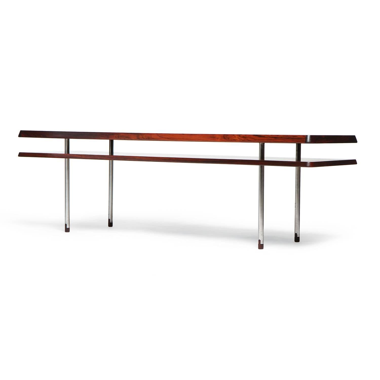Scandinavian Modern Danish Modern Rosewood Table / Bench by Johan Hagen