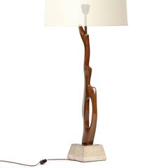 Sculptural Wood Table Lamp from USA