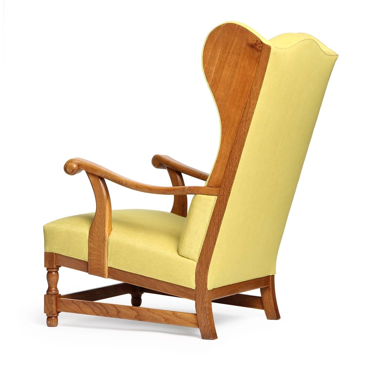 Scandinavian Modern 1960s Unattributed Danish Wingback Chair For Sale