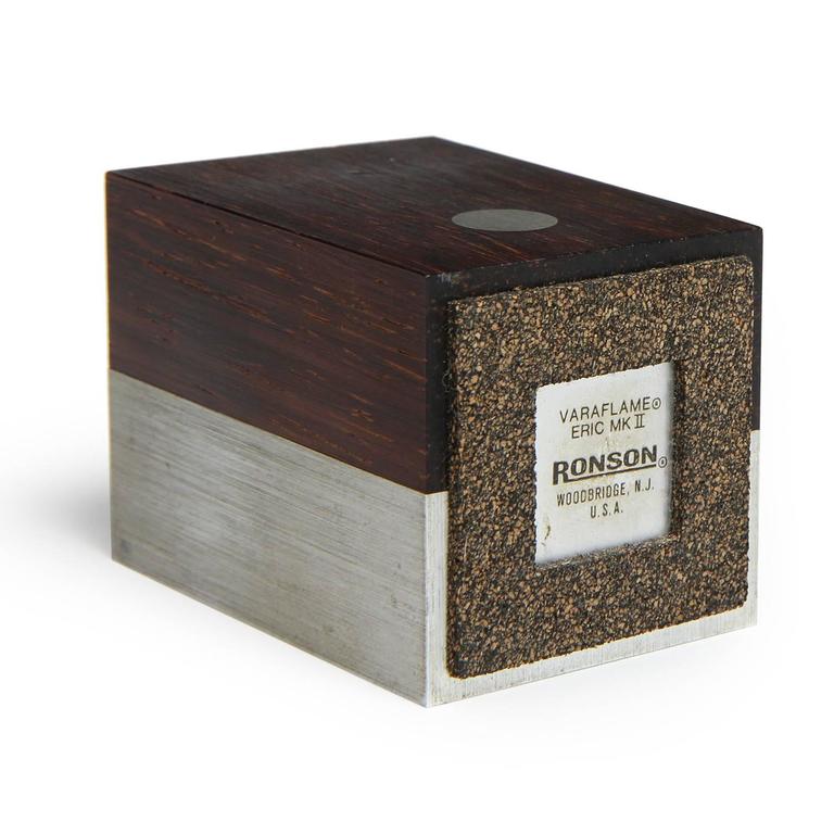 Rosewood Modernist Table Lighter by Ronson