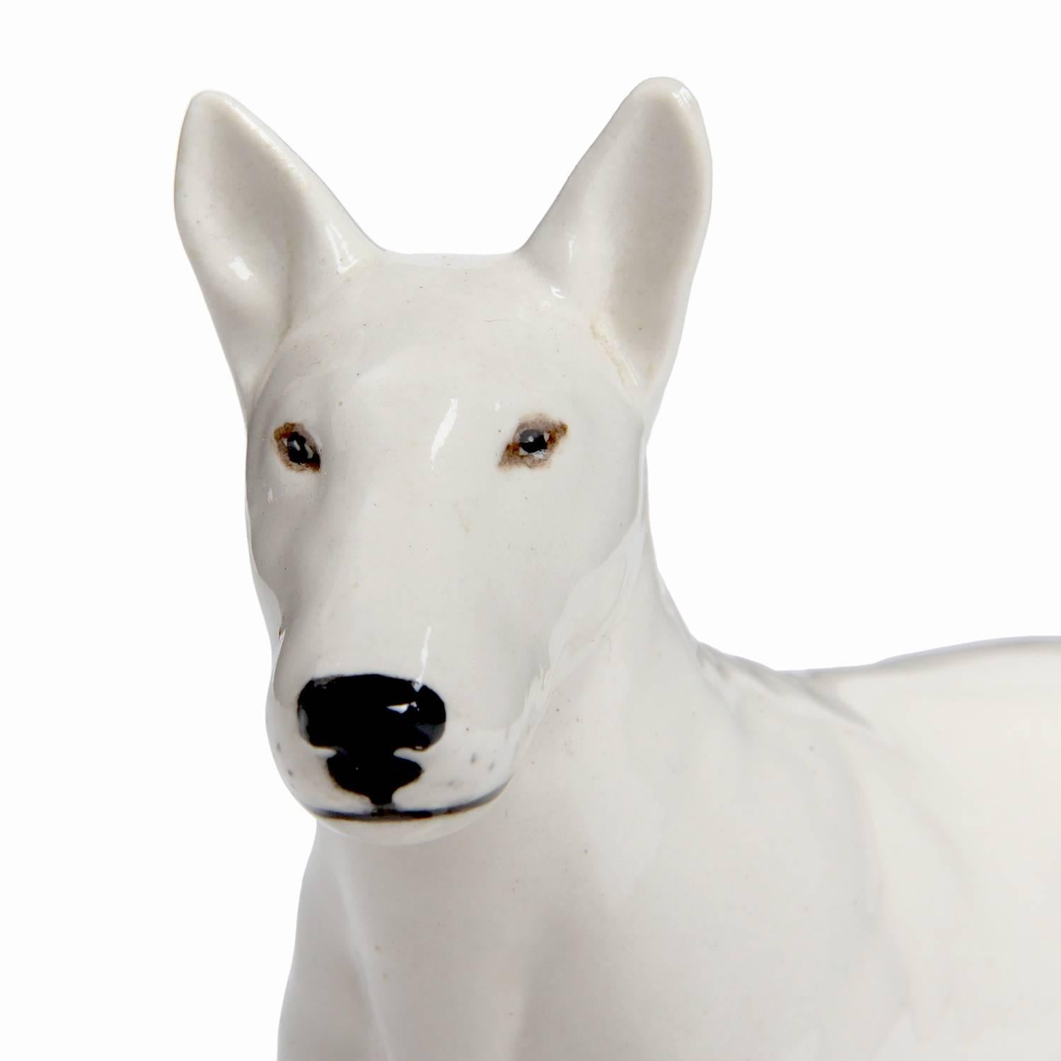 Mid-Century Modern Bull Terrier Ceramic Figurine