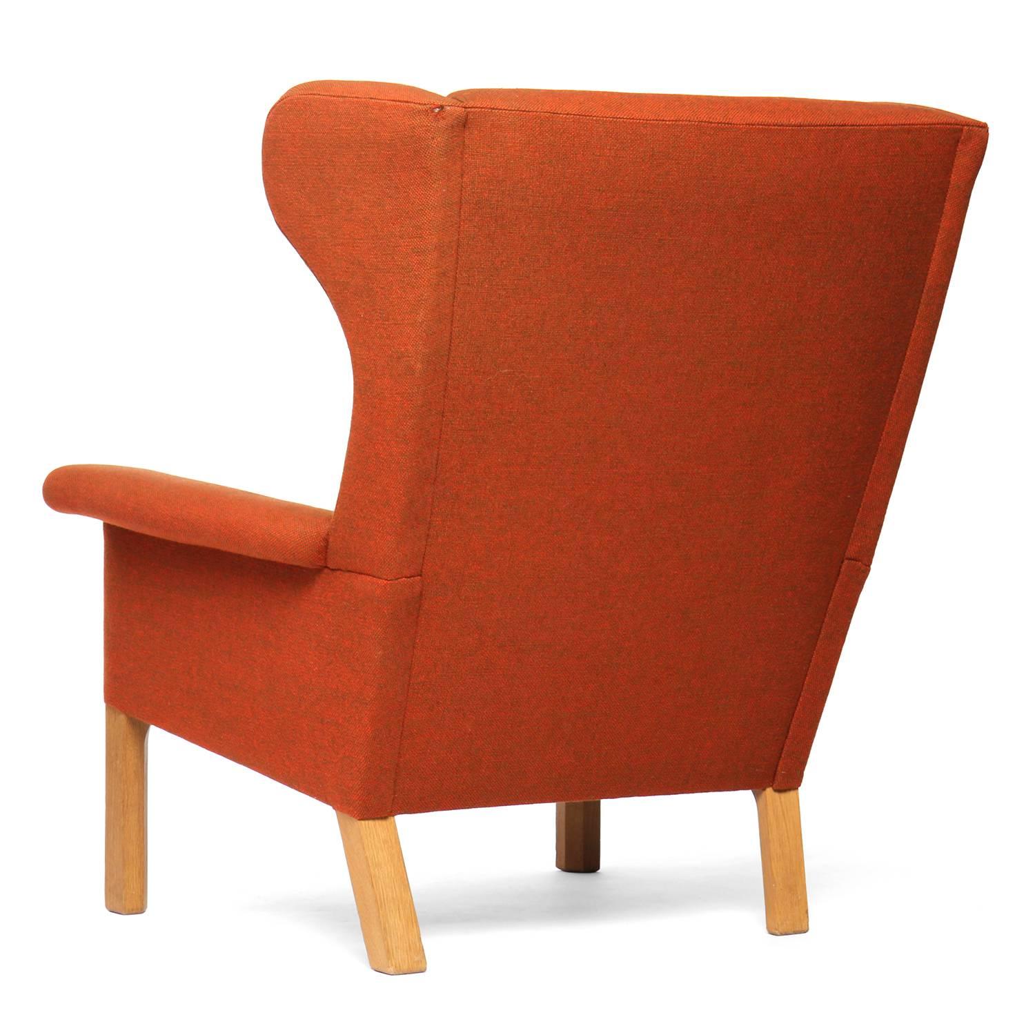 Scandinavian Modern Wing Chair by Hans J. Wegner