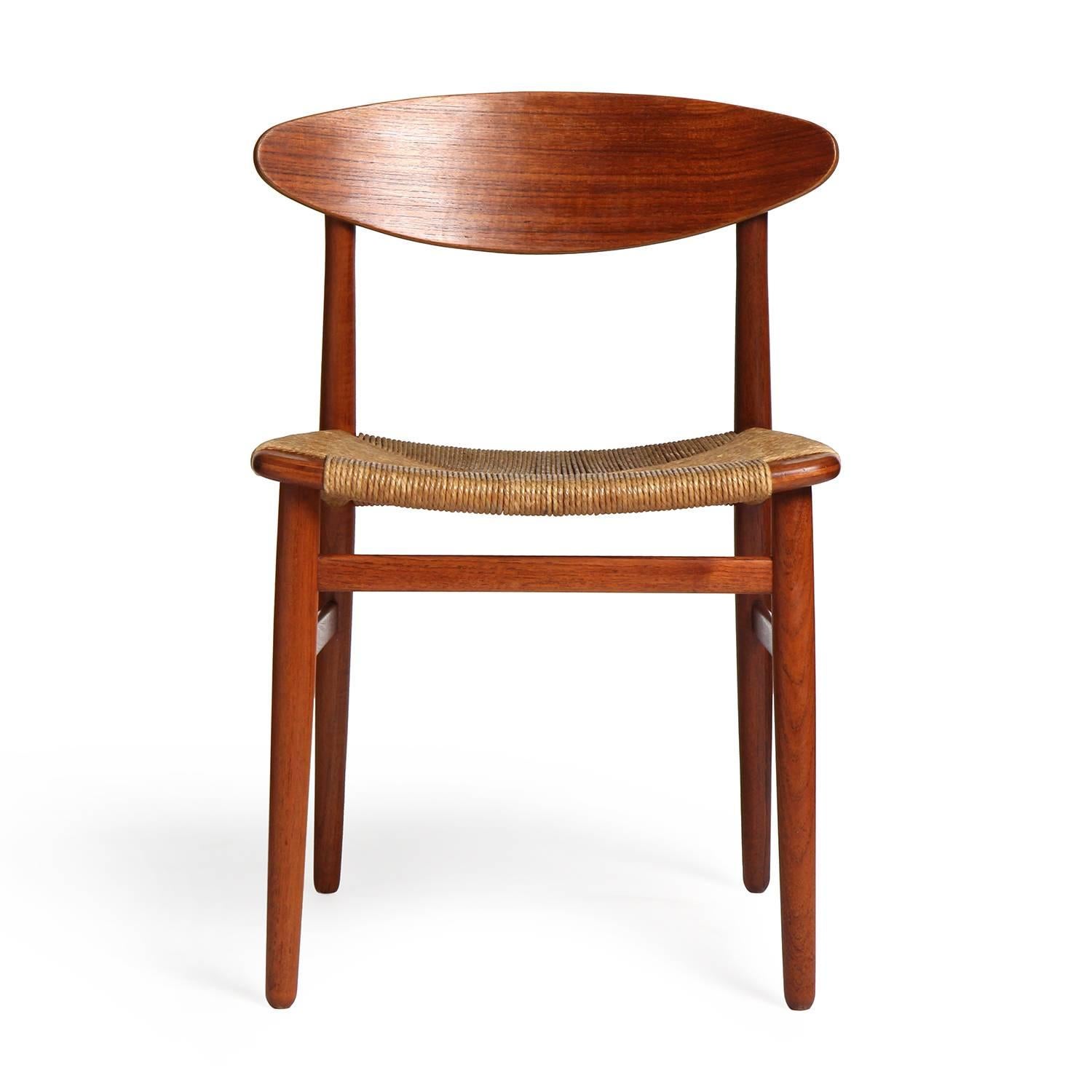 Sedia laterale in teak di Peter Hvidt & Orla Mölgaard-Nielsen In condizioni buone in vendita a Sagaponack, NY