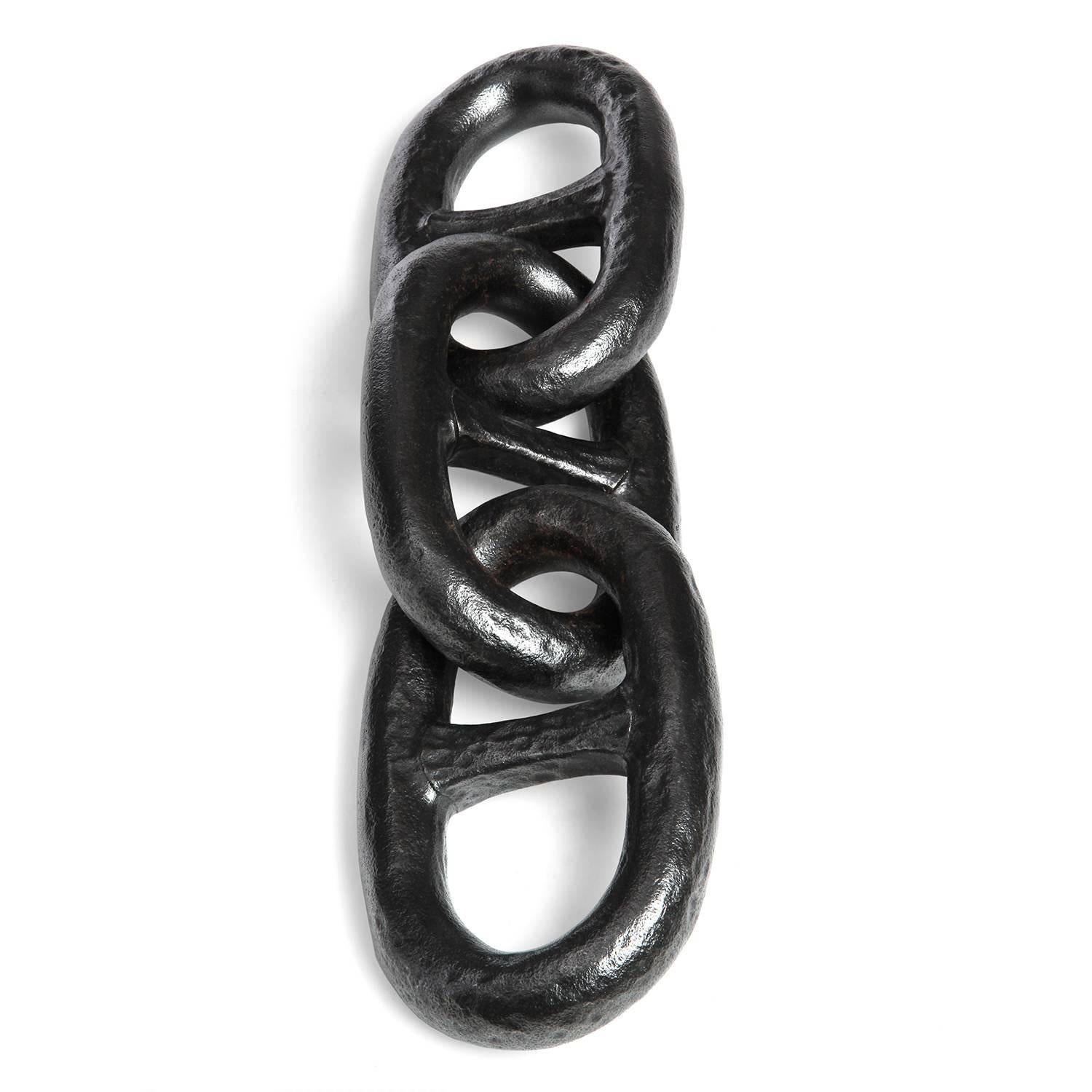 Industrial Patinated Forged Iron Chain Links For Sale