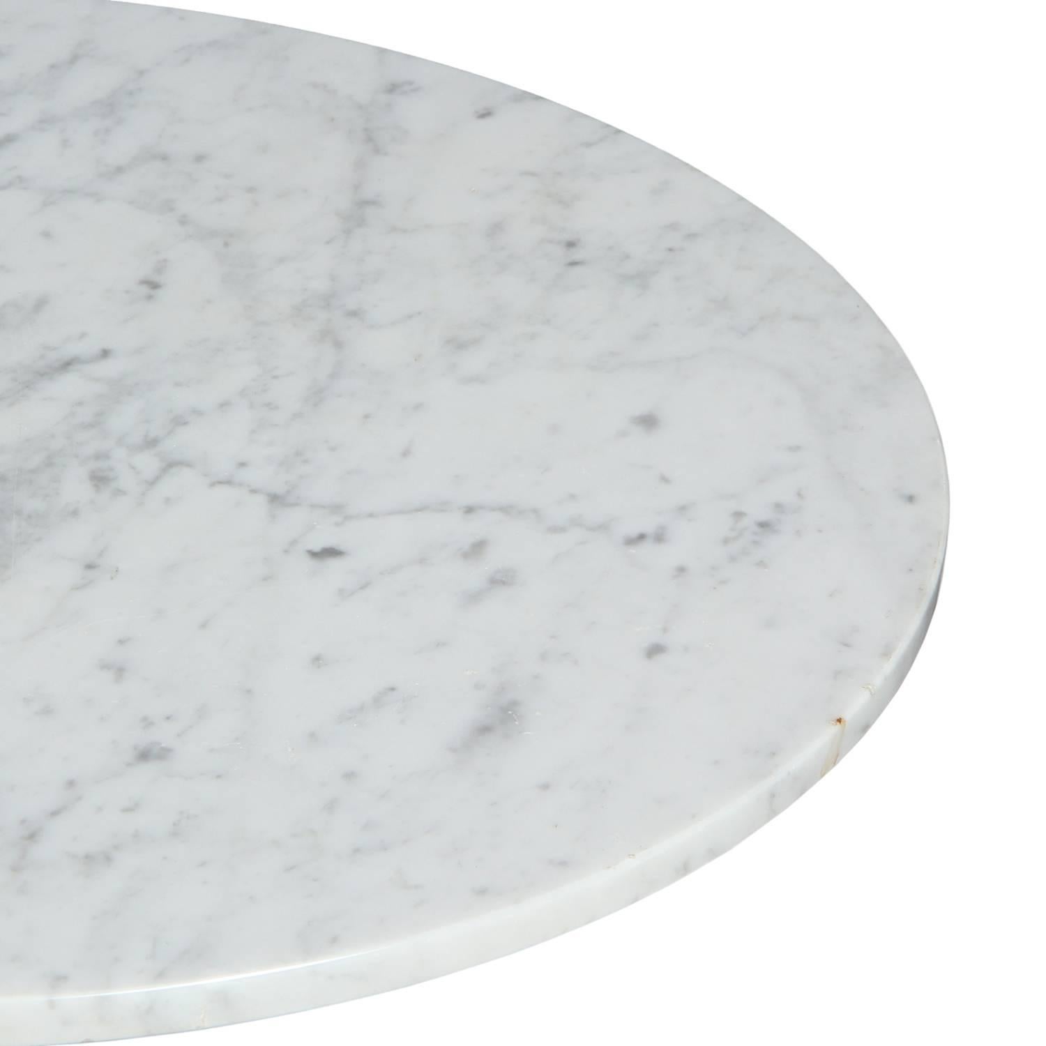 American Minimalist Chrome and Marble Table from USA For Sale