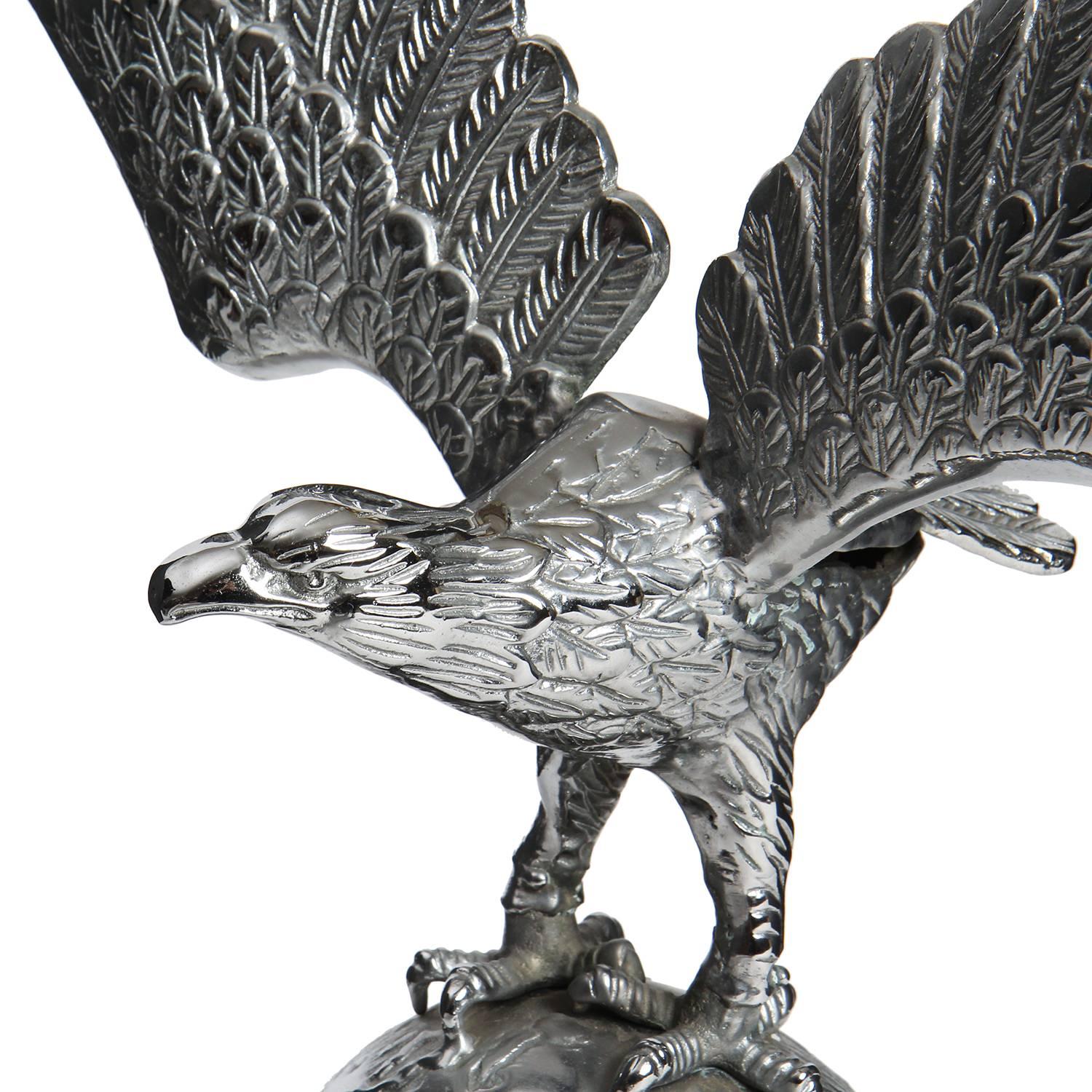 Steel Perched Eagle Ornament