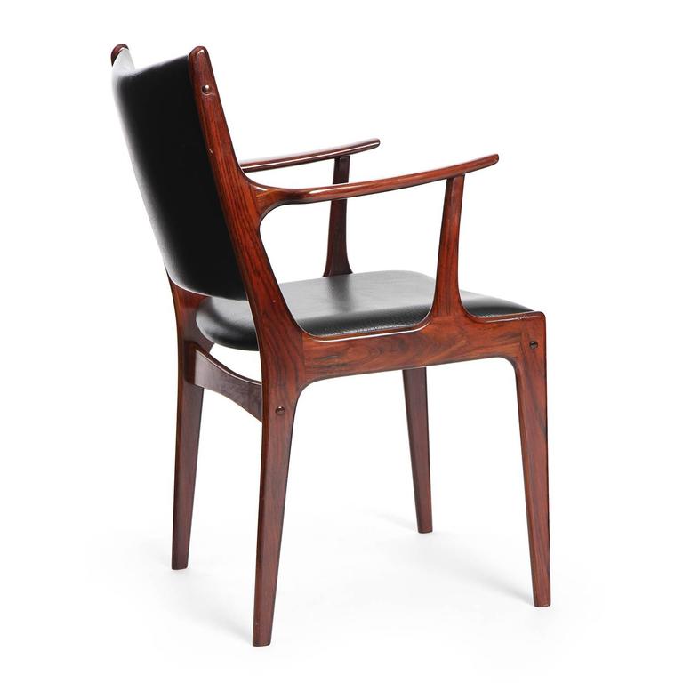 Rosewood Danish Dining Chairs by Johannes Andersen For Sale at 1stDibs