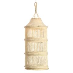 Woven Fiber Hanging Lamp