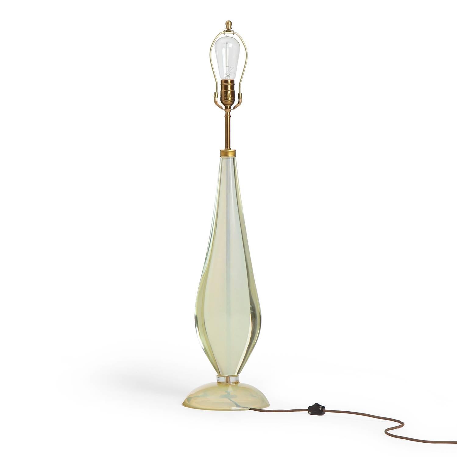 Mid-Century Modern Sommerso Glass Table Lamp
