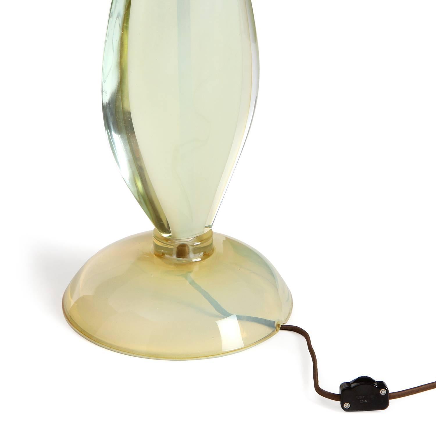 Italian Sommerso Glass Table Lamp