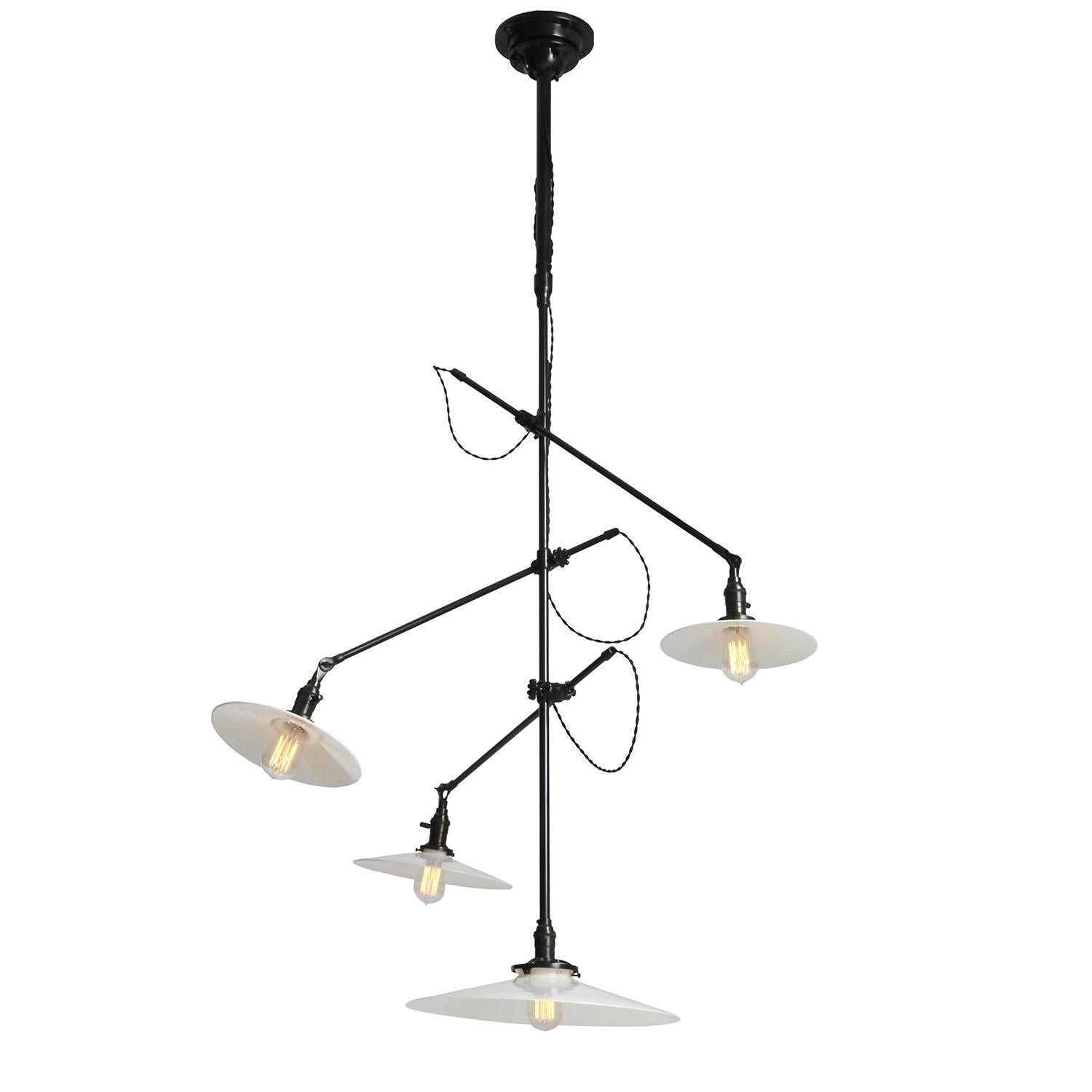 Industrial Articulating Ceiling Lamp by O.C. White