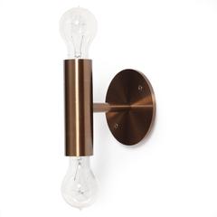 Brass Double Wall Light Fixture
