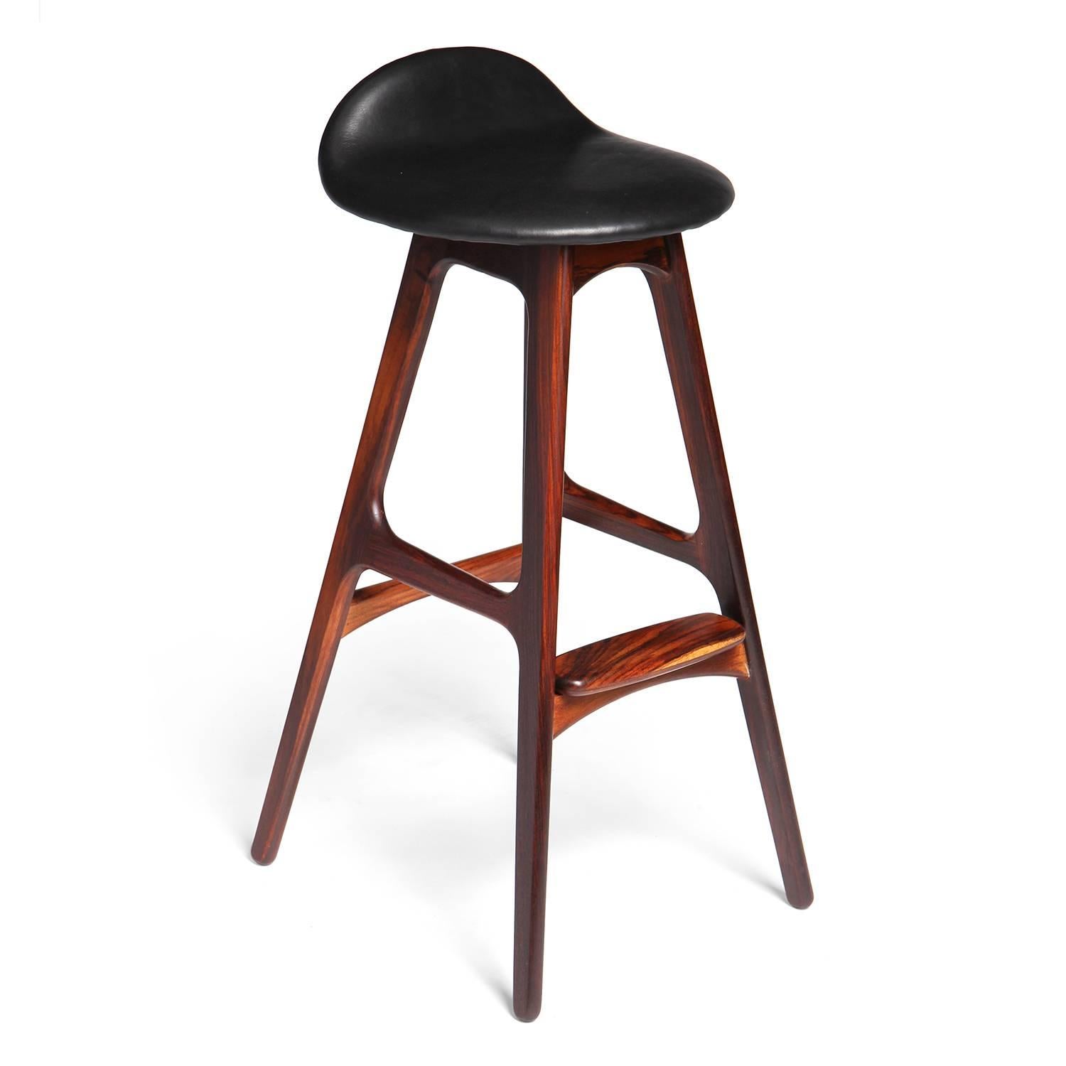 Mid-20th Century Rosewood Barstool by Erik Buch