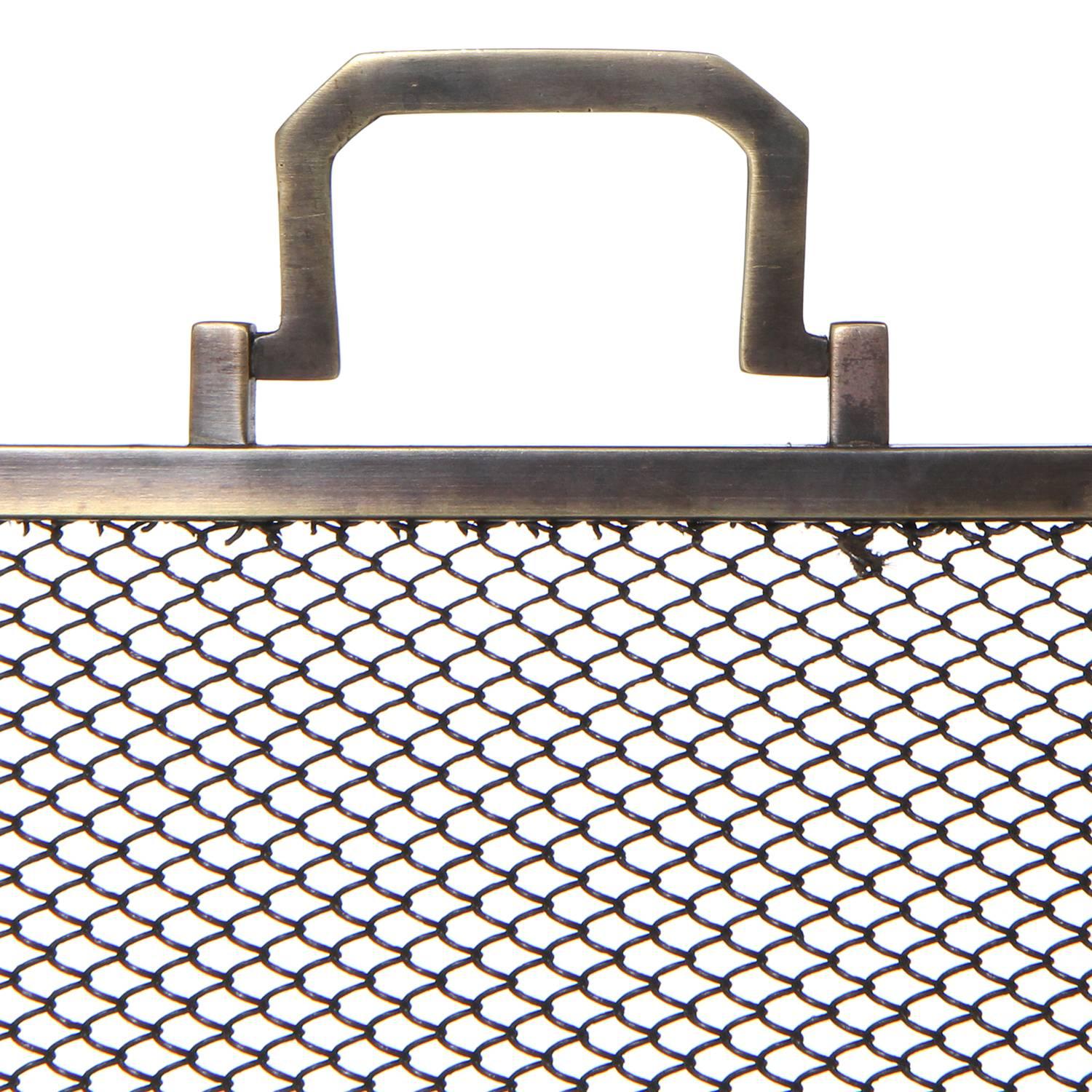 Mid-Century Modern Hinged Fire Screen