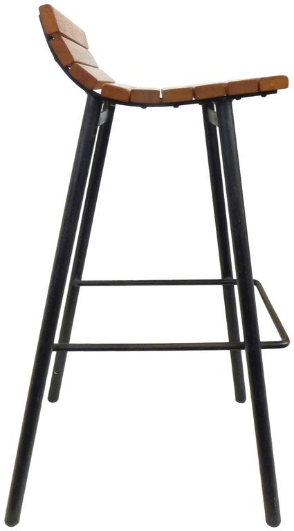 Set Of Four Iron And Gany Bar Stools By Vista Furniture Company A Fantastic Set Of Four Bar Stools By Vista Furniture Company Anaheim California