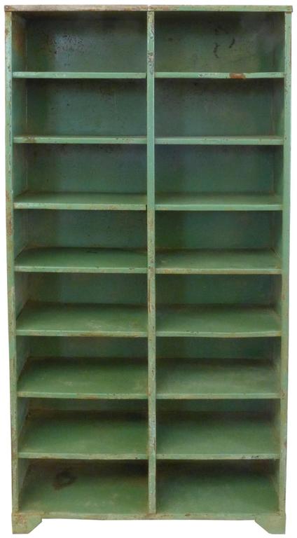 1930s French Industrial Shelving Unit, French Industrial Shelving