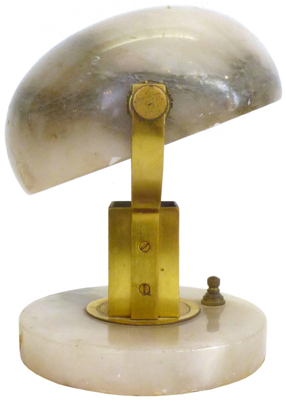 Carved Stone and Brass Table Lamps 1